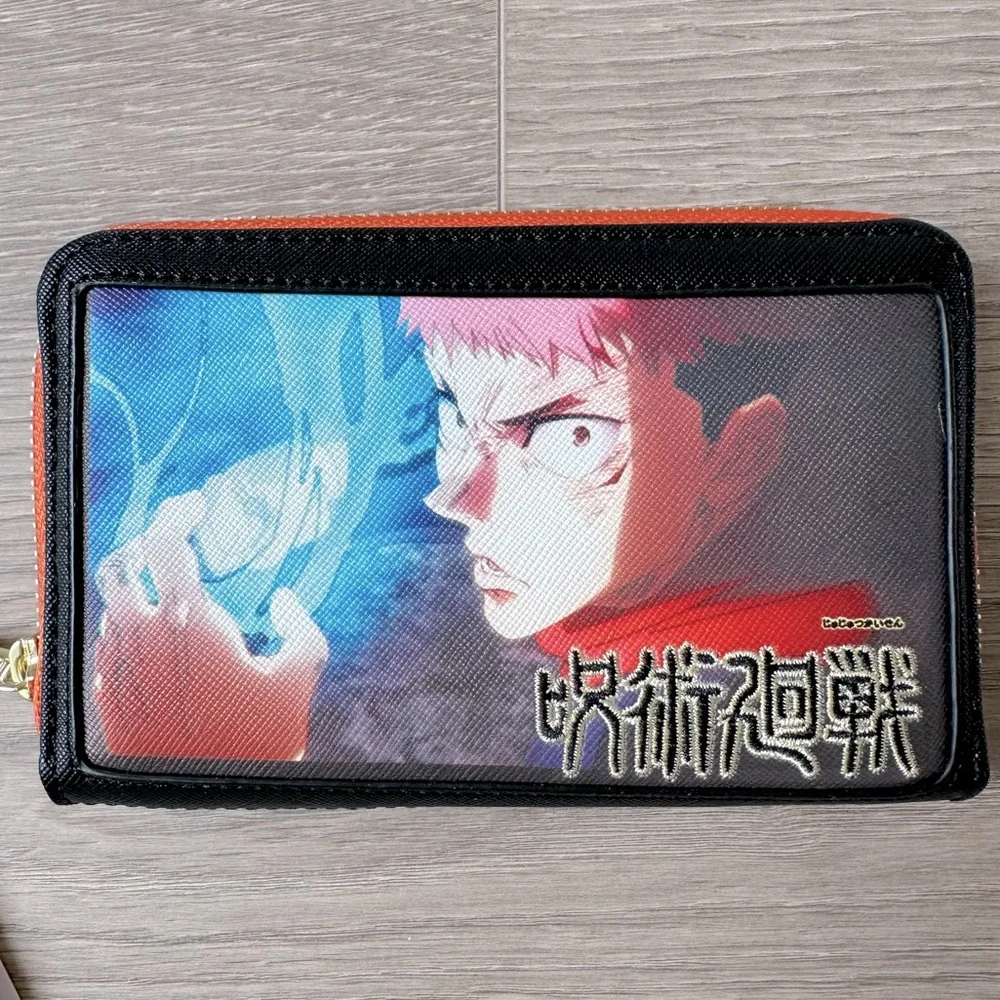 🆕 Loungefly Jujutsu Kaisen Yuji Itadori Cosplay Zip-Around Vegan Leather Wallet